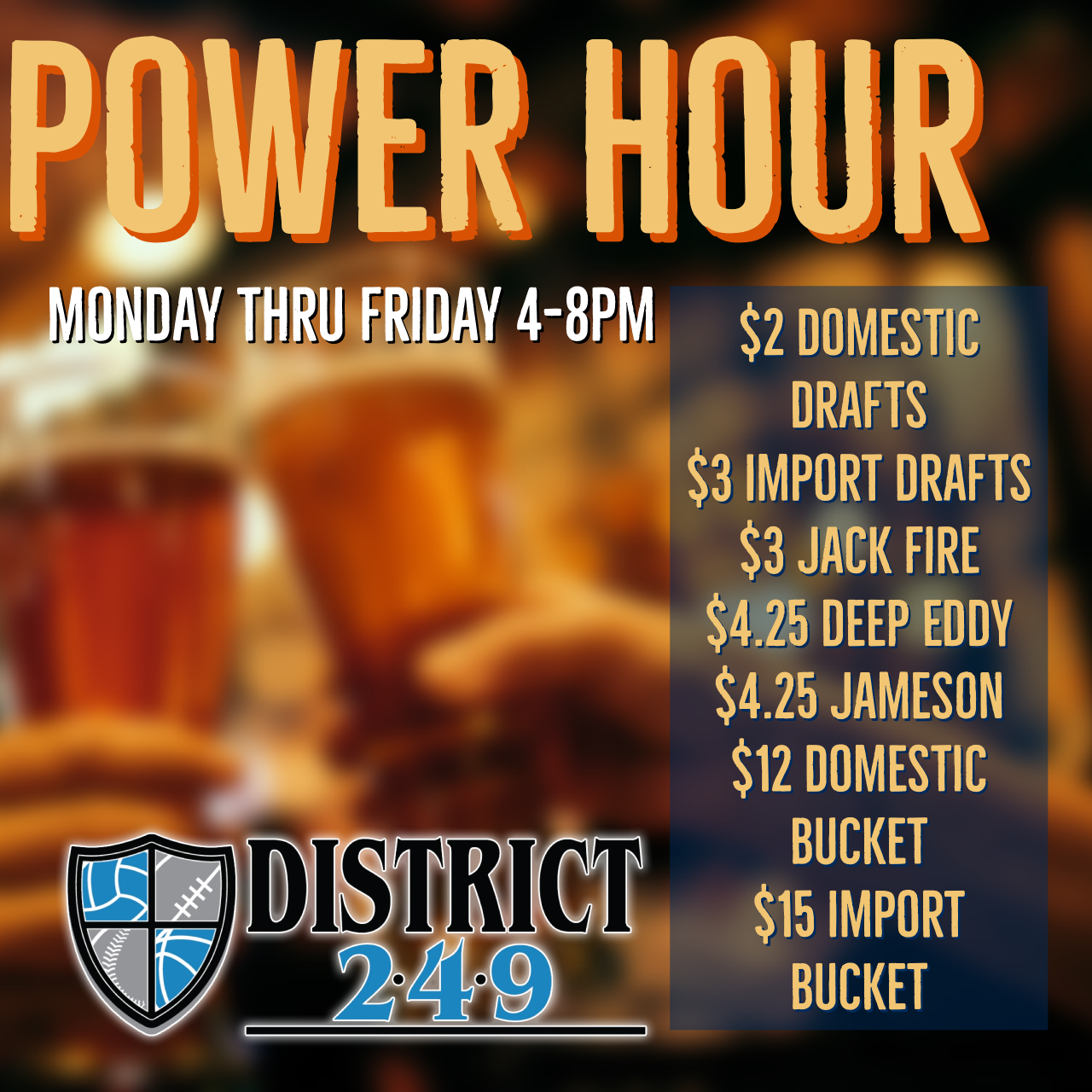 District 249 Northwest Houston's Newest Sports Bar & Grill and