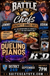 BATTLE OF THE CHEFS SPAGHETTI DINNER|DUELING PIANOS